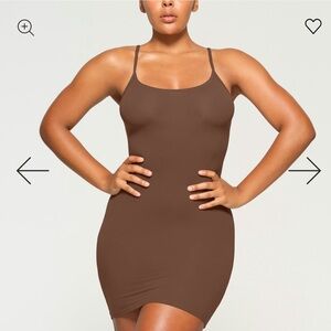 SKIMS Chocolate Brown Chemise